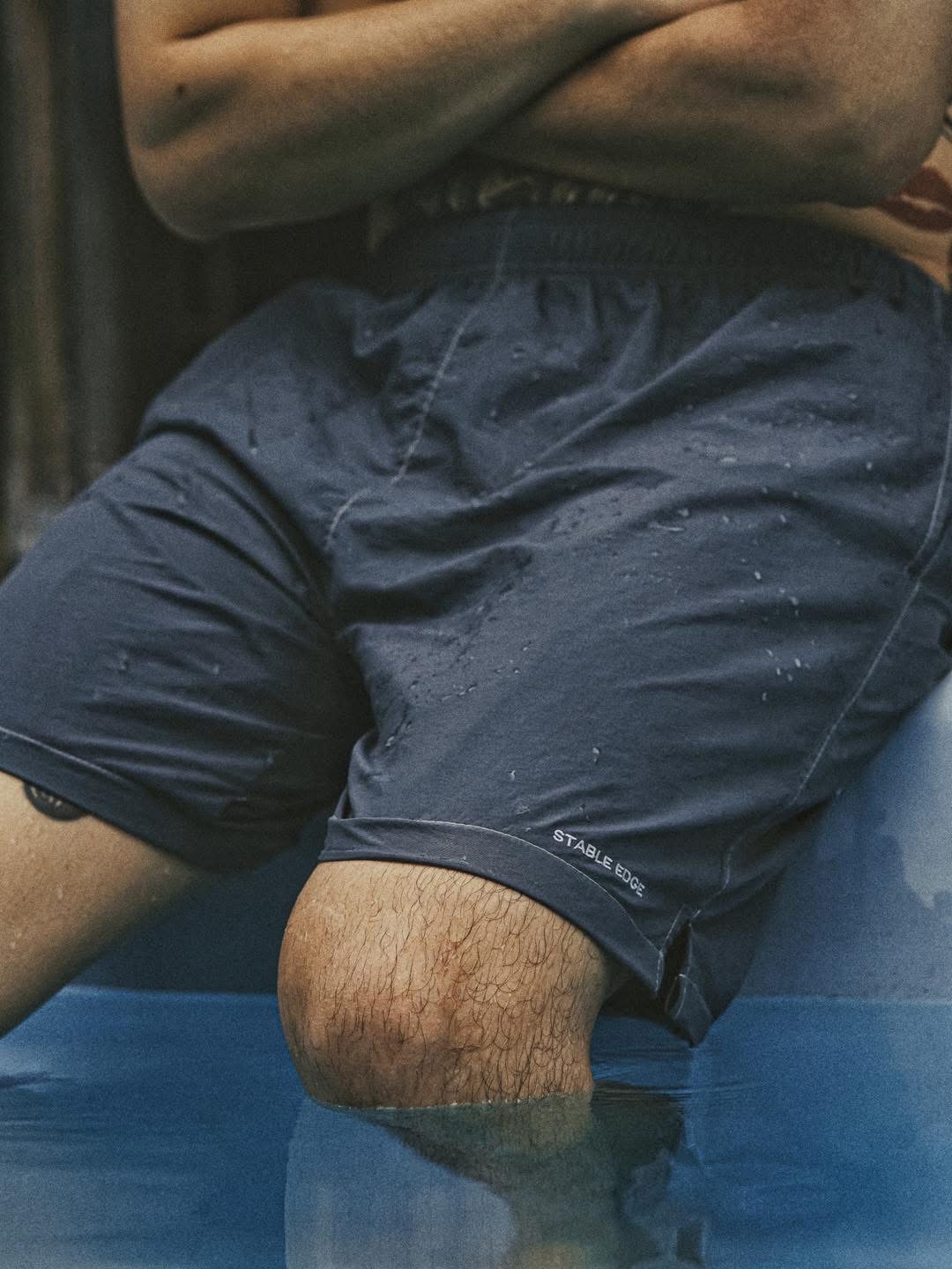 Contrast Stitch Water Short Pants